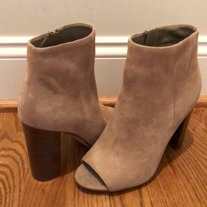 Sam Edelman Suede Peep Toe Bootie
